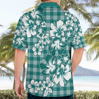 Hibiscus Pakala Aqua Teal Hawaiian Shirt Tropical Floral Stylized - Polynesian Pride