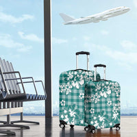 Hibiscus Pakala Aqua Teal Luggage Cover Tropical Floral Stylized LT01 - Polynesian Pride