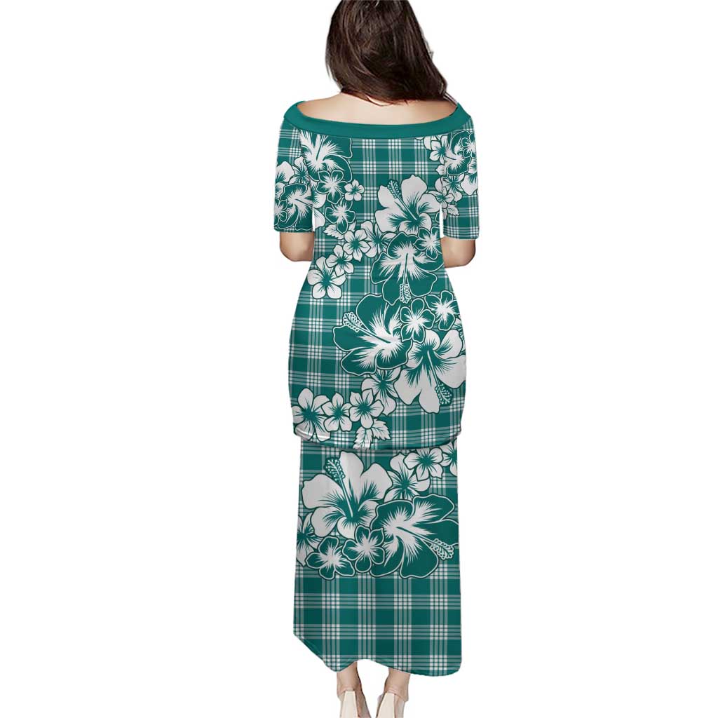 Hibiscus Pakala Aqua Teal Puletasi Tropical Floral Stylized LT01 - Polynesian Pride
