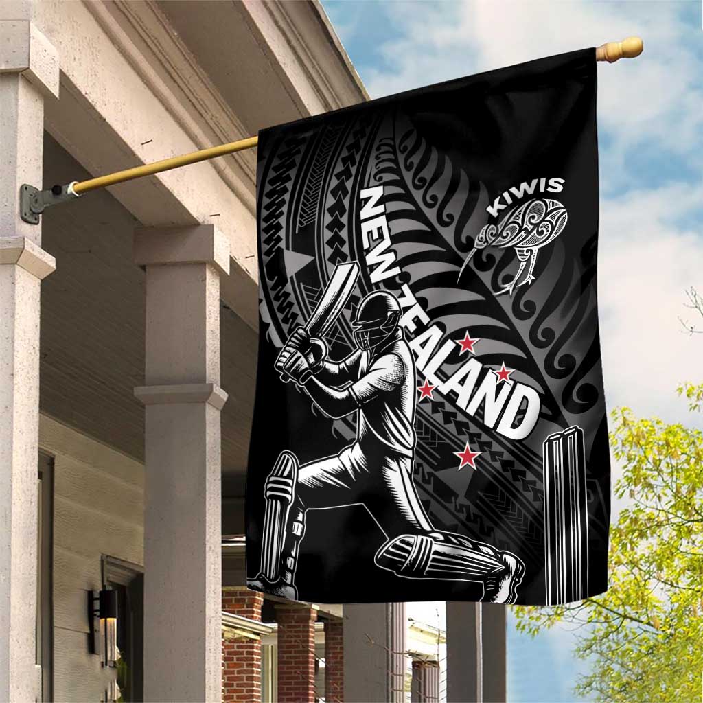 New Zealand Cricket Garden Flag Maori Kiwi Black Fern LT01 House Flag Black - Polynesian Pride