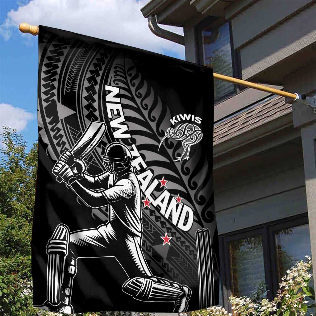 New Zealand Cricket Garden Flag Maori Kiwi Black Fern LT01 - Polynesian Pride