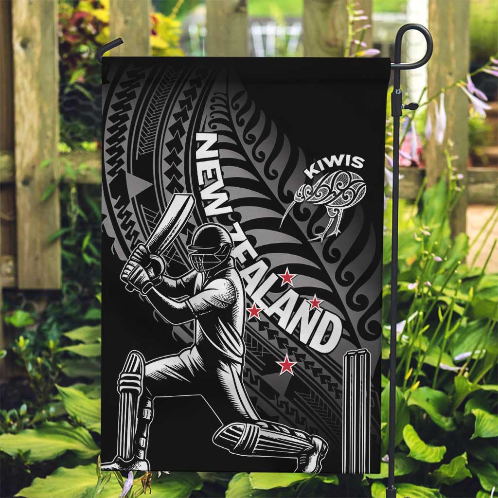 New Zealand Cricket Garden Flag Maori Kiwi Black Fern LT01 Garden Flag Black - Polynesian Pride