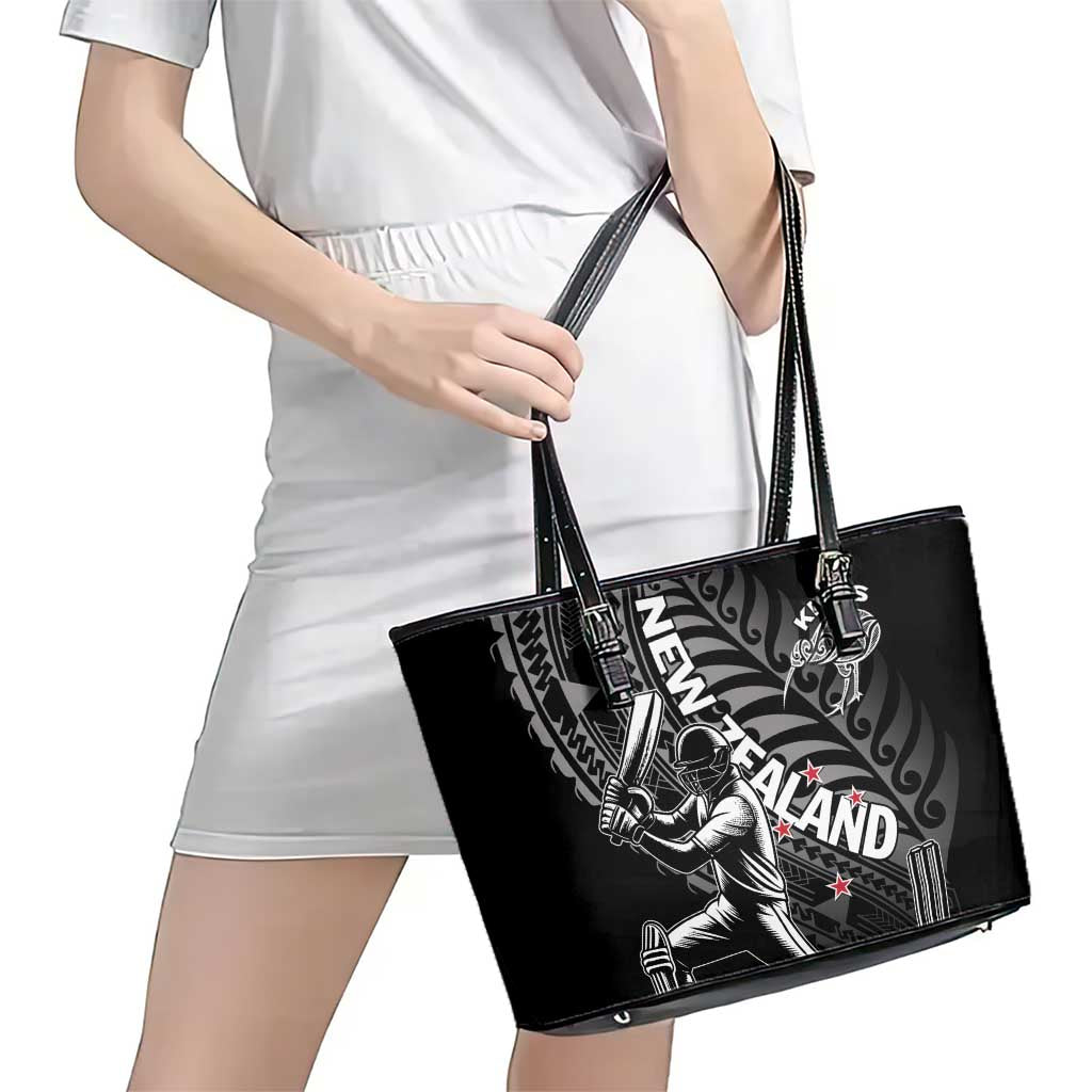 New Zealand Cricket Leather Tote Bag Maori Kiwi Black Fern LT01 - Polynesian Pride