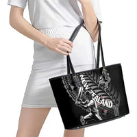 New Zealand Cricket Leather Tote Bag Maori Kiwi Black Fern LT01 - Polynesian Pride