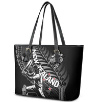 New Zealand Cricket Leather Tote Bag Maori Kiwi Black Fern LT01 - Polynesian Pride