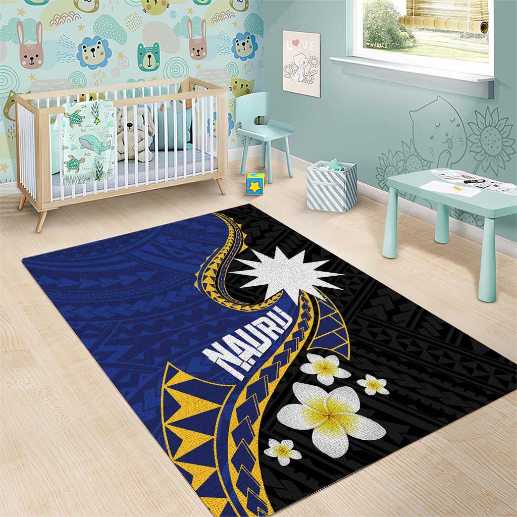 Nauru Area Rug Naoero Proud Plumeria LT01 - Polynesian Pride