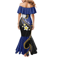 Personalised Nauru Family Matching Mermaid Dress and Hawaiian Shirt Naoero Proud Plumeria