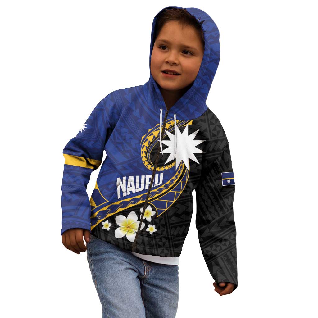 Personalised Nauru Kid Hoodie Naoero Proud Plumeria