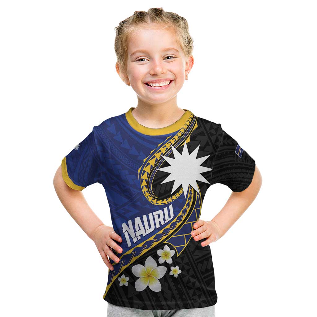 Personalised Nauru Kid T Shirt Naoero Proud Plumeria