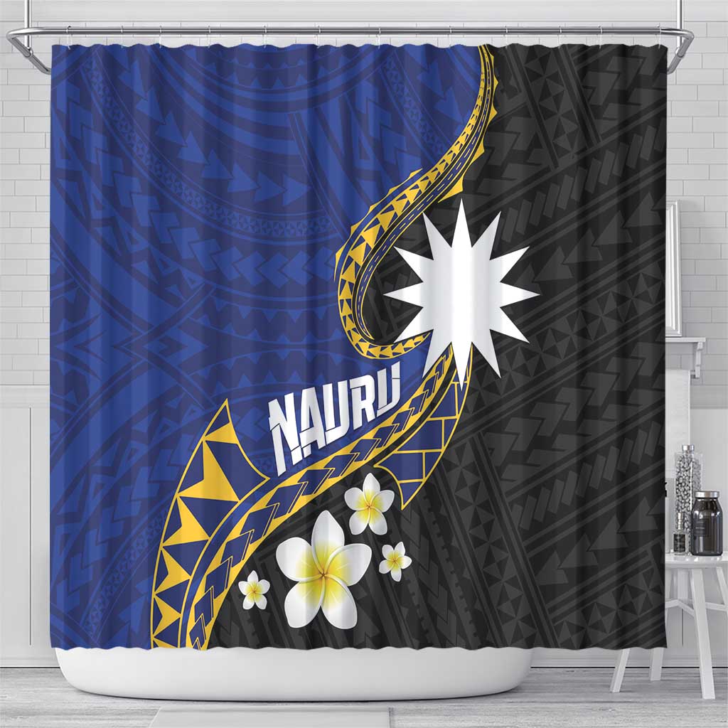 Nauru Shower Curtain Naoero Proud Plumeria LT01 - Polynesian Pride