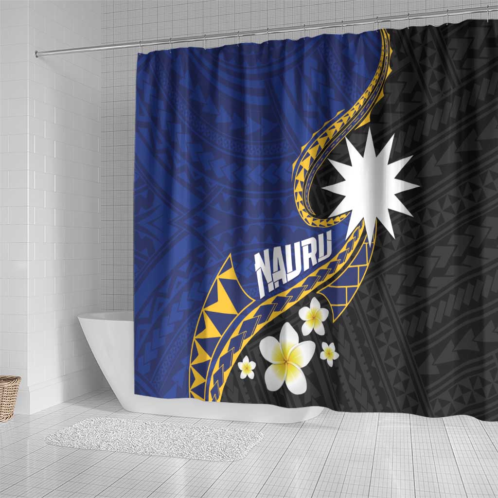 Nauru Shower Curtain Naoero Proud Plumeria LT01 - Polynesian Pride