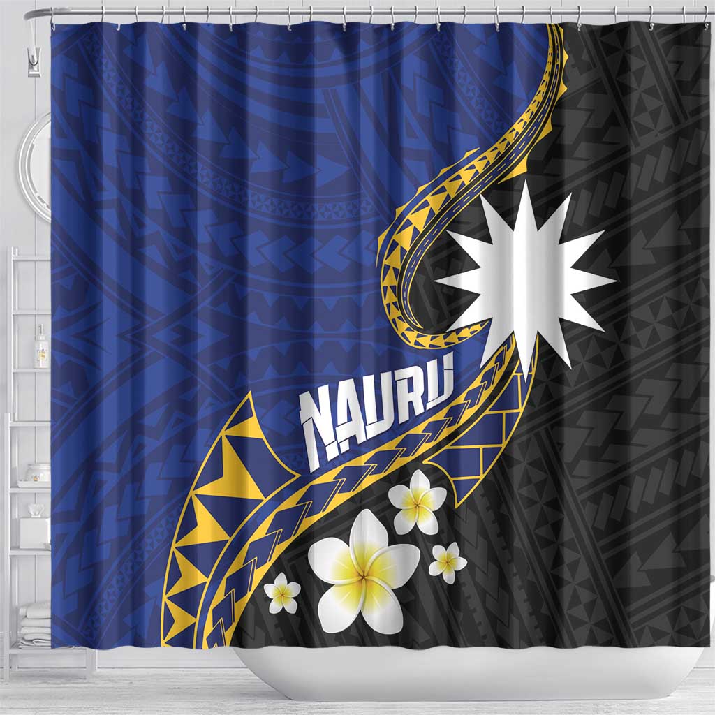 Nauru Shower Curtain Naoero Proud Plumeria LT01 - Polynesian Pride