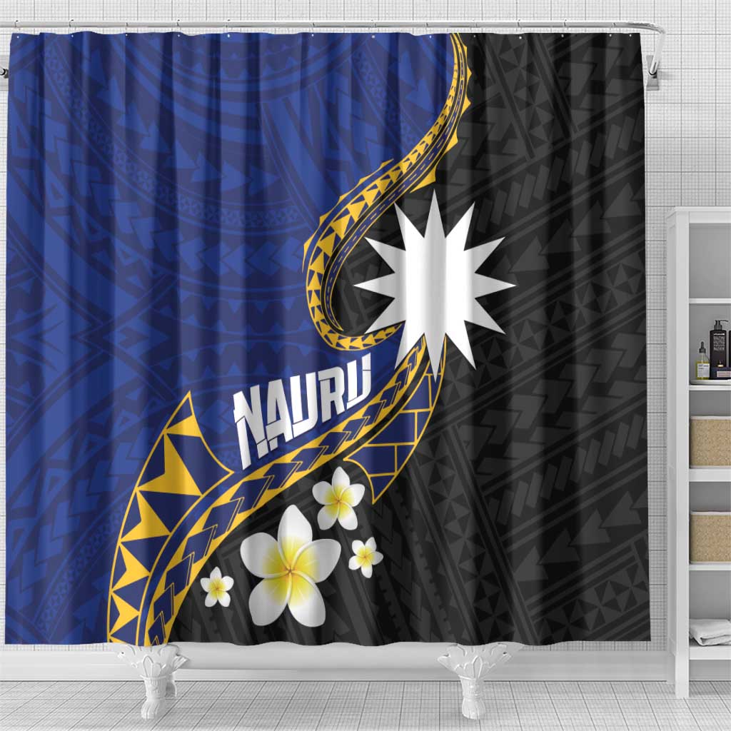 Nauru Shower Curtain Naoero Proud Plumeria LT01 - Polynesian Pride