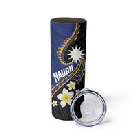 Personalised Nauru Skinny Tumbler Naoero Proud Plumeria LT01 - Polynesian Pride
