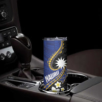 Personalised Nauru Skinny Tumbler Naoero Proud Plumeria LT01 - Polynesian Pride