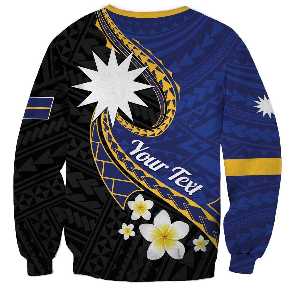 Personalised Nauru Sweatshirt Naoero Proud Plumeria