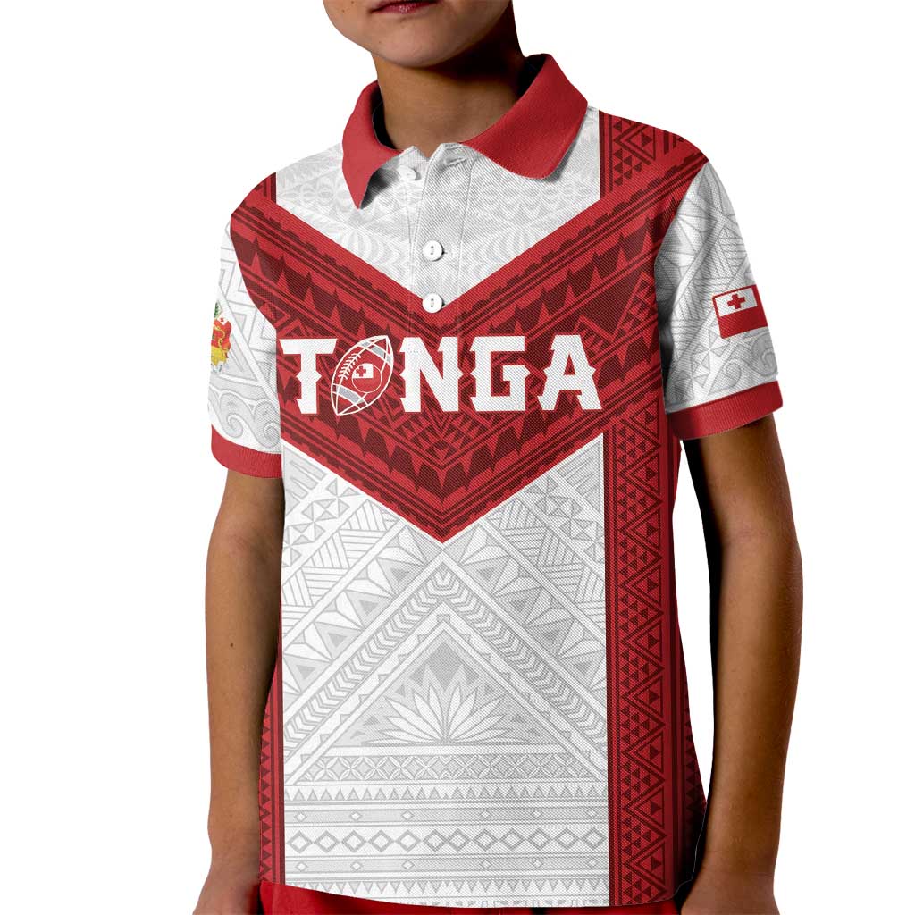 Tonga Rugby Custom Kid Polo Shirt Tonga Sea Eagles Go Champions LT01 Kid Red - Polynesian Pride