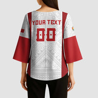 Tonga Rugby Custom Kimono Sleeve Blouse Tonga Sea Eagles Go Champions LT01 - Polynesian Pride