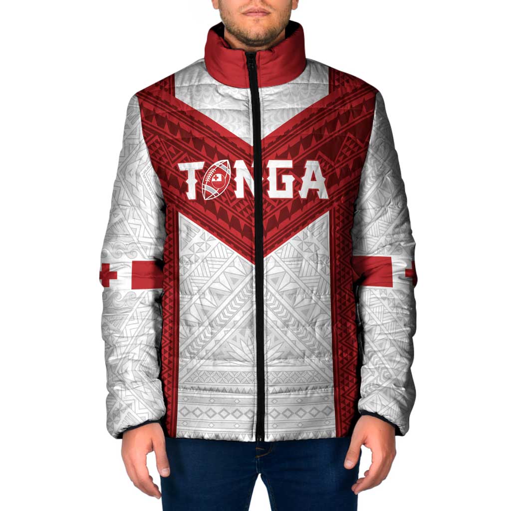 Tonga Rugby Custom Padded Jacket Tonga Sea Eagles Go Champions LT01 Men Red - Polynesian Pride