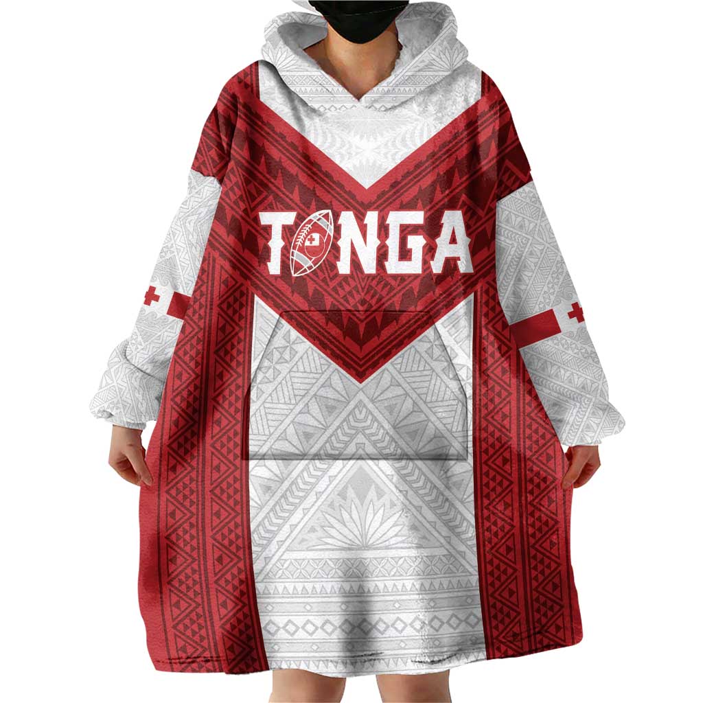 Tonga Rugby Custom Wearable Blanket Hoodie Tonga Sea Eagles Go Champions LT01 - Polynesian Pride