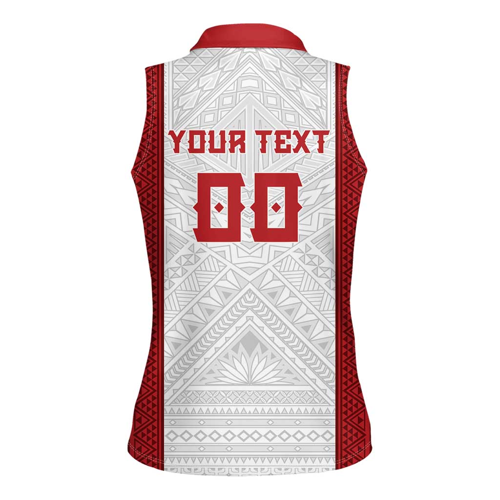 Tonga Rugby Custom Women Sleeveless Polo Shirt Tonga Sea Eagles Go Champions LT01 - Polynesian Pride