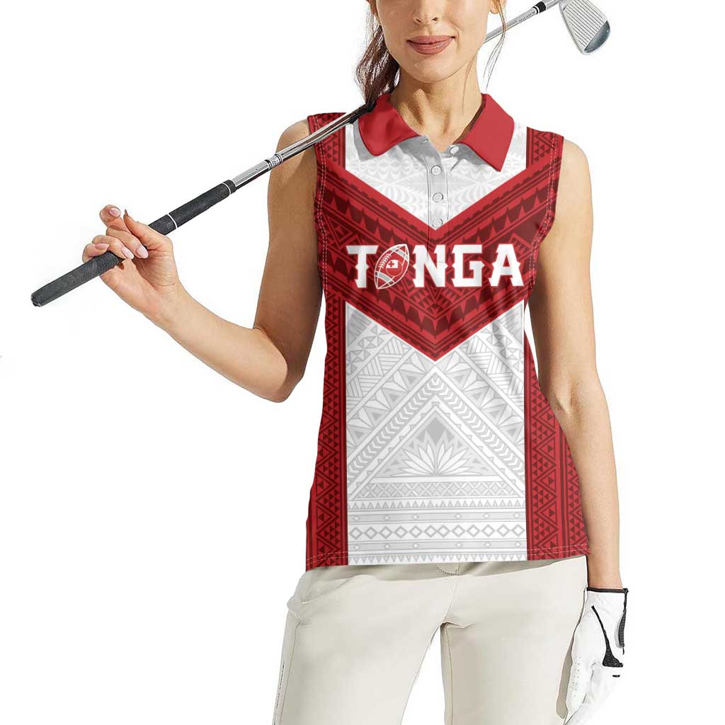 Tonga Rugby Custom Women Sleeveless Polo Shirt Tonga Sea Eagles Go Champions LT01 - Polynesian Pride
