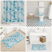 Hawaii Anthurium Tiare Pikake Lei Bathroom Set UliUli Lauhala Art Pattern