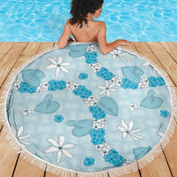 Hawaii Anthurium Tiare Pikake Lei Beach Blanket UliUli Lauhala Art Pattern LT01 - Polynesian Pride