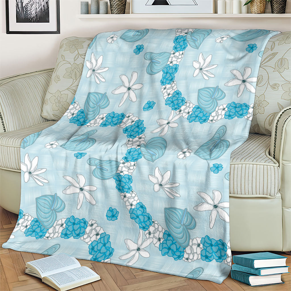 Hawaii Anthurium Tiare Pikake Lei Blanket UliUli Lauhala Art Pattern