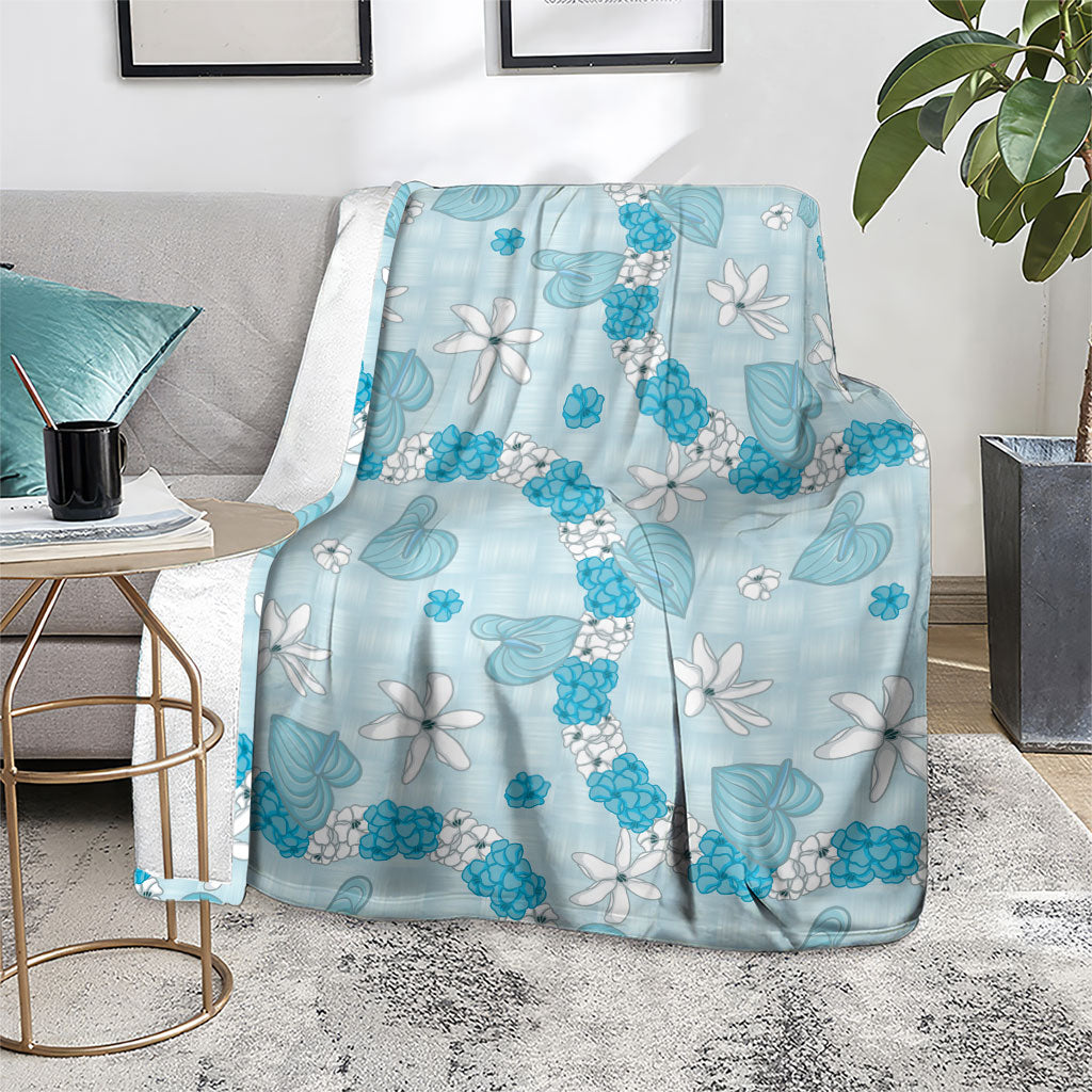 Hawaii Anthurium Tiare Pikake Lei Blanket UliUli Lauhala Art Pattern
