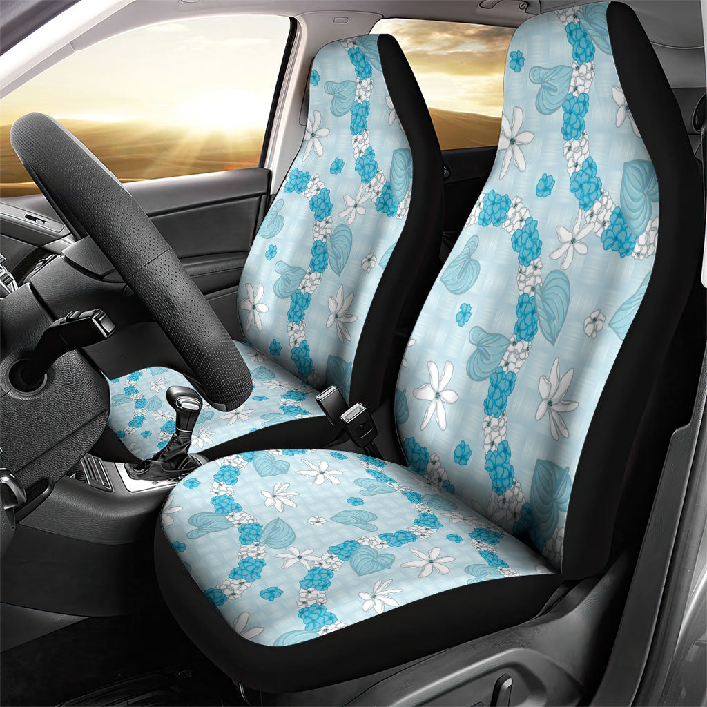 Hawaii Anthurium Tiare Pikake Lei Car Seat Cover UliUli Lauhala Art Pattern LT01 - Polynesian Pride