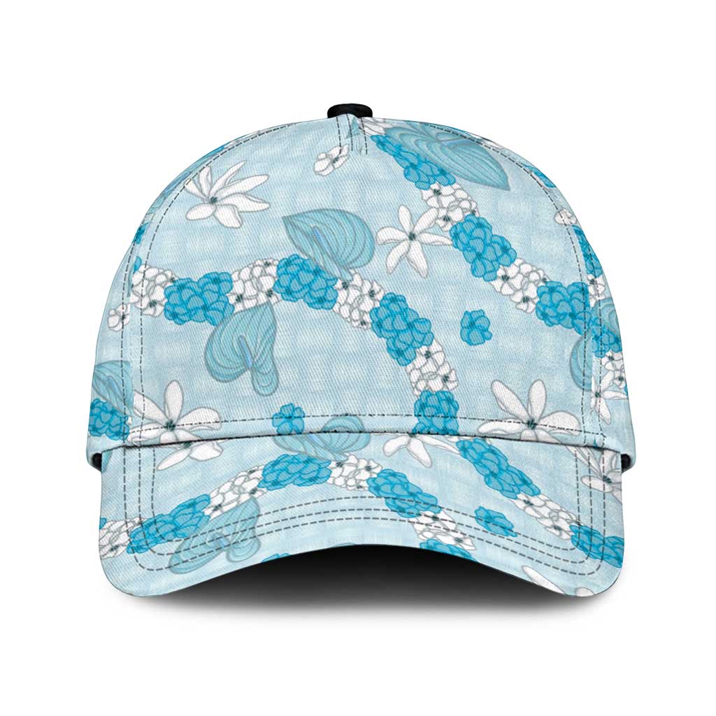Hawaii Anthurium Tiare Pikake Lei Classic Cap UliUli Lauhala Art Pattern
