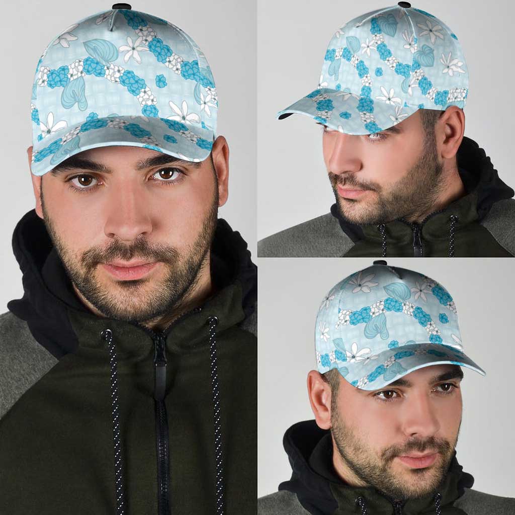 Hawaii Anthurium Tiare Pikake Lei Classic Cap UliUli Lauhala Art Pattern