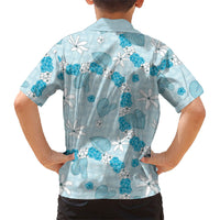Hawaii Anthurium Tiare Pikake Lei Family Matching Mermaid Dress and Hawaiian Shirt UliUli Lauhala Art Pattern LT01 - Polynesian Pride