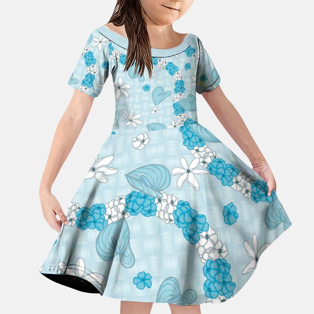 Hawaii Anthurium Tiare Pikake Lei Family Matching Short Sleeve Bodycon Dress and Hawaiian Shirt UliUli Lauhala Art Pattern