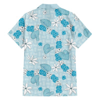 Hawaii Anthurium Tiare Pikake Lei Family Matching Summer Maxi Dress and Hawaiian Shirt UliUli Lauhala Art Pattern LT01 - Polynesian Pride