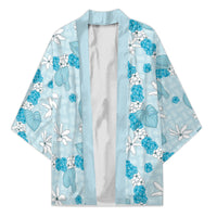 Hawaii Anthurium Tiare Pikake Lei Kimono UliUli Lauhala Art Pattern