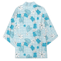 Hawaii Anthurium Tiare Pikake Lei Kimono UliUli Lauhala Art Pattern