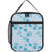 Hawaii Anthurium Tiare Pikake Lei Lunch Bag UliUli Lauhala Art Pattern