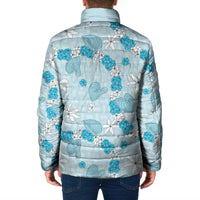 Hawaii Anthurium Tiare Pikake Lei Padded Jacket UliUli Lauhala Art Pattern LT01 - Polynesian Pride