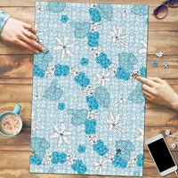 Hawaii Anthurium Tiare Pikake Lei Puzzle UliUli Lauhala Art Pattern