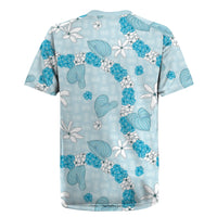 Hawaii Anthurium Tiare Pikake Lei Rugby Jersey UliUli Lauhala Art Pattern LT01 - Polynesian Pride