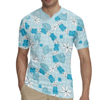 Hawaii Anthurium Tiare Pikake Lei Rugby Jersey UliUli Lauhala Art Pattern LT01 - Polynesian Pride