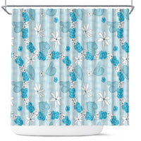 Hawaii Anthurium Tiare Pikake Lei Shower Curtain UliUli Lauhala Art Pattern