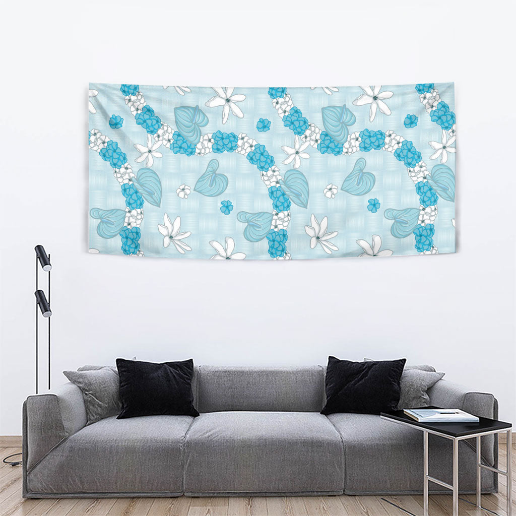 Hawaii Anthurium Tiare Pikake Lei Tapestry UliUli Lauhala Art Pattern LT01 - Polynesian Pride