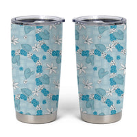 Hawaii Anthurium Tiare Pikake Lei Tumbler Cup UliUli Lauhala Art Pattern