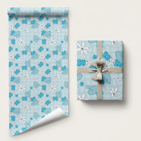 Hawaii Anthurium Tiare Pikake Lei Wrapping Paper UliUli Lauhala Art Pattern