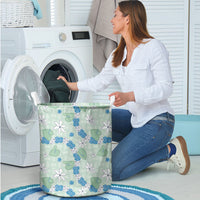 Hawaii Anthurium Tiare Pikake Lei Laundry Basket Omaomao Lauhala Art Pattern