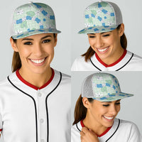 Hawaii Anthurium Tiare Pikake Lei Baseball Net Cap Omaomao Lauhala Art Pattern