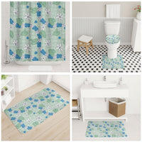 Hawaii Anthurium Tiare Pikake Lei Bathroom Set Omaomao Lauhala Art Pattern